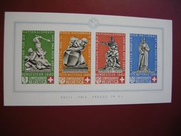 1940, B12 BUNDESFEIERBLOCK, POSTFRISCH, SBK 425.00
