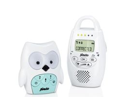 Alecto Digitales Babyphone DBX-84, Eule, weiss/mintgrün