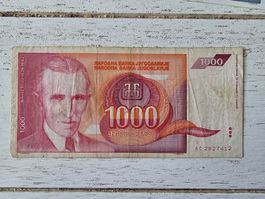 1000 dinara 1992