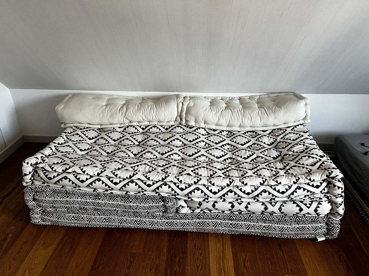 Vidaxl Divani: vidaXL 3-Sitzer Modularer Pouf Patchwork Stoff – Usato da Oberrieden venduto da MatthiasLe 1