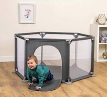 Babylo Laufstall 6-eckig Safe &Secure mit gepolstertem Boden