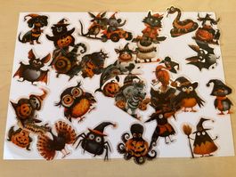 Halloween Tiere Sticker Set