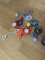 Beyblade Arena Set mit Kreiseln und Startern gebraucht