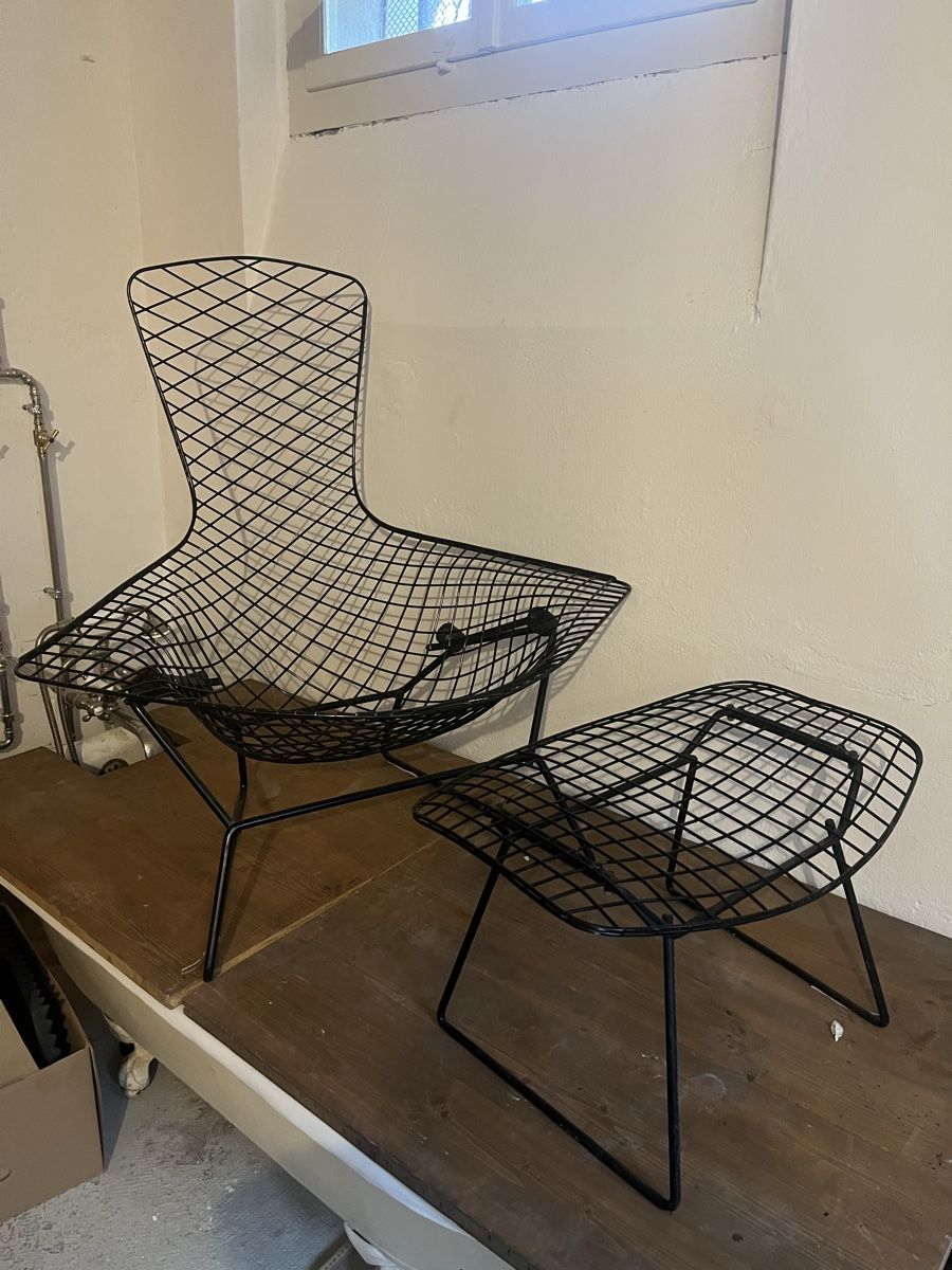 Poltrone: Harry Bertoia Sessel & Hocker, Drahtsessel, Design Klassiker – Usato da Zürich venduto da emu76