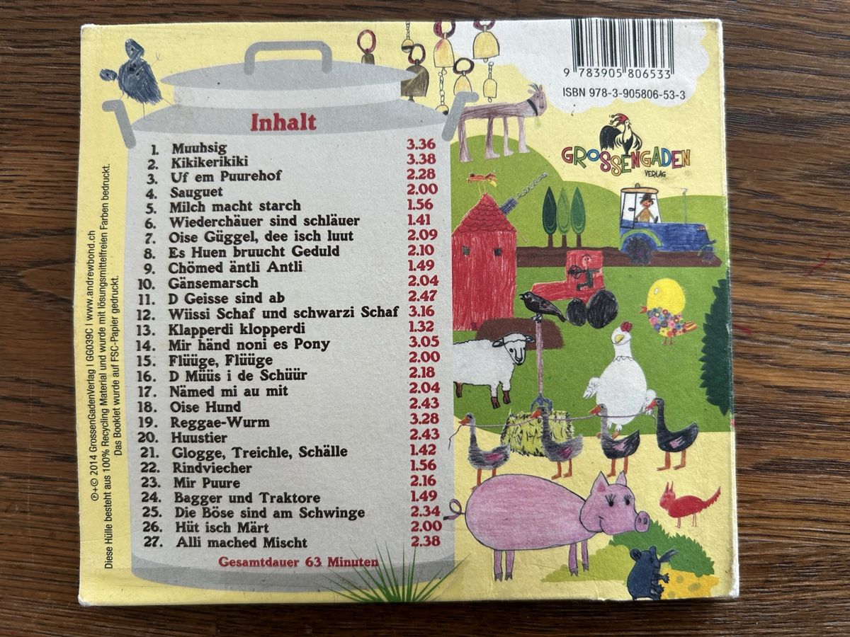 CD: CD Alli mached Mischt Andrew Bond 27 Lieder  – Usato da Wolhusen venduto da eve_m6cg 2