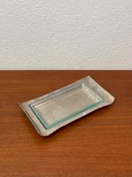 Gehämmerte Butterschale Sigal Alu Glas Butterunterlage 30er