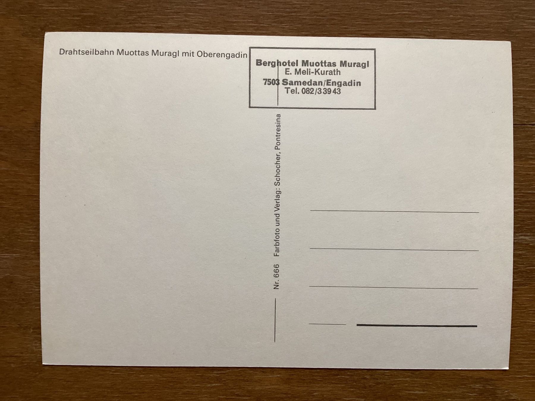 Cartoline postali: AK Drahtseilbahn Muottas Muragl – Usato da Zürich venduto da tol_b7c7 1
