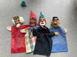 Vier schöne Kasperlifiguren