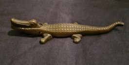 Nussknacker Krokodil aus Messing