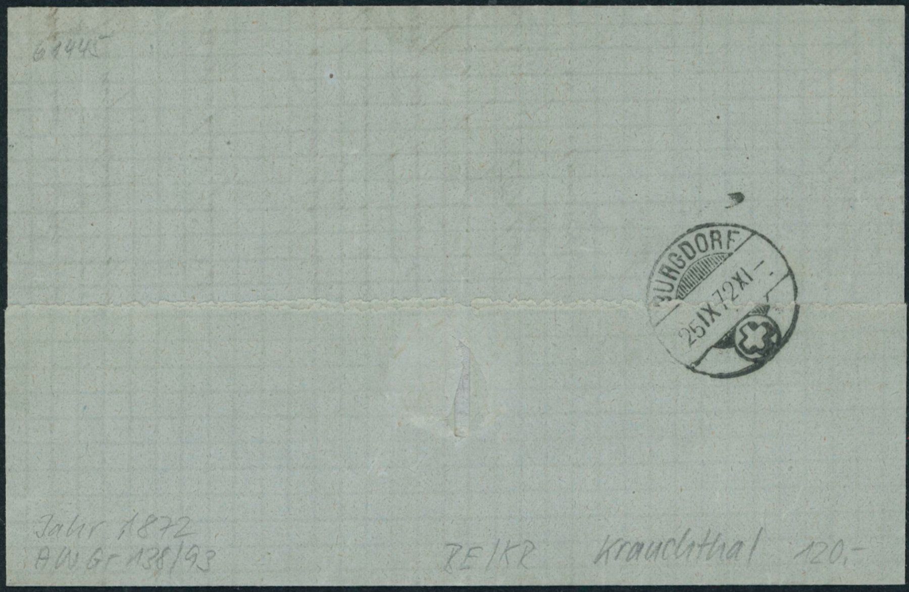 Tutti i francobolli: BE Krauchthal - Zwergstempel - Brief – Usato da Schindellegi venduto da leecollect 1