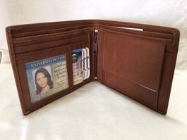LEDER PORTEMONNAIE BRAUN
