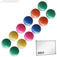 +12 Magnete für Pinnwand Ø 30 mm Magnetb