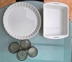 Backformen Set rund rechteckig weiss