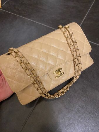 Sac Chanel timeless classique beige caviar