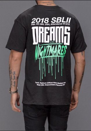 Meek Mill Dreamchasers Hip Hop NFL Super Bowl 2018 T-Shirt
