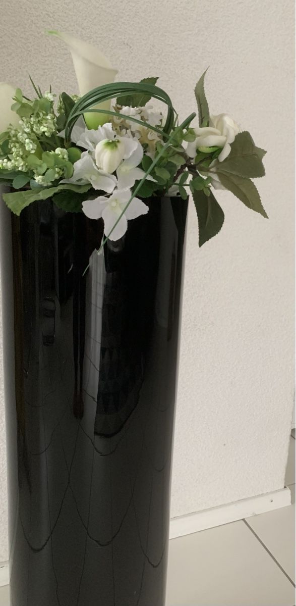 Vasen & Gefässe: Schwarze Zylinder-Vase – Neu (gemäss Beschreibung) aus Laupen BE von rk.abi 2