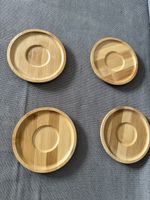 Sottobicchieri bambù set 4 pezzi diametro 10cm nuovi