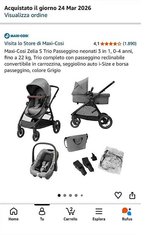 Carrozzine: Carrozzina Maxi così  – Usato da Lugano venduto da poi_x9dn 2