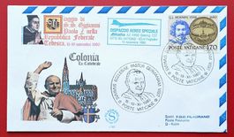 VATIKAN DEUTSCHLAND FLUGPOST PAPST AL ITALIA ROM KÖLN 1980