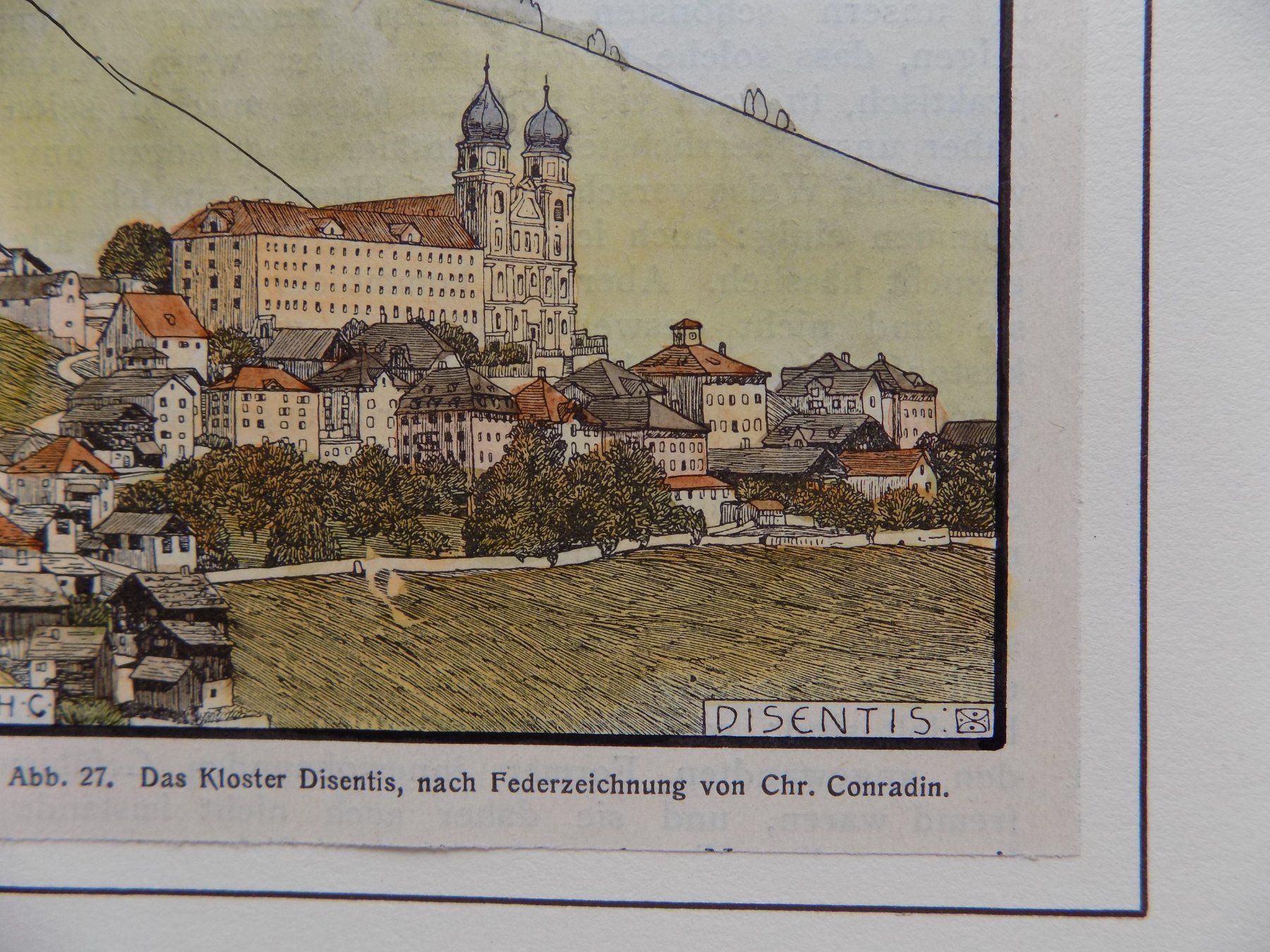 Incisioni: Disentis Kloster koloriert – Usato da Risch venduto da Rischli15 5