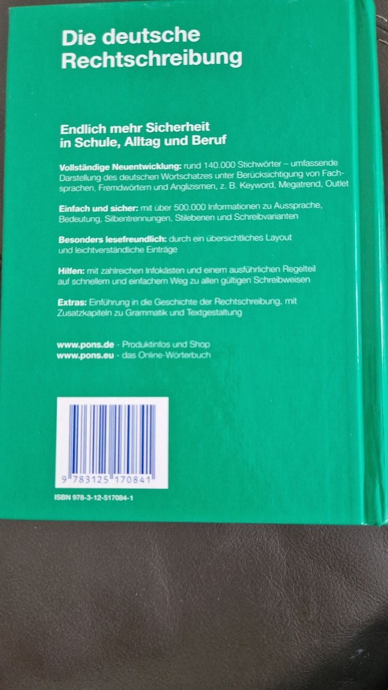 Libri: die deutsche Rechtschreibung, PONS – Usato da altishofen venduto da Nippo 1
