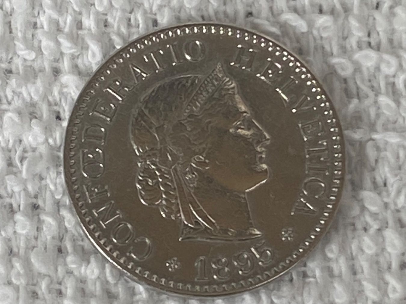 Tutti le monete: 5 centimes/rappen 1895 – Usato da Nyon venduto da Ilmi09