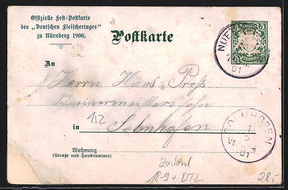Cancelleria postale: Litho Nürnberg, Das Fischerstechen auf  – Usato da Berlin venduto da bartko-reher 1