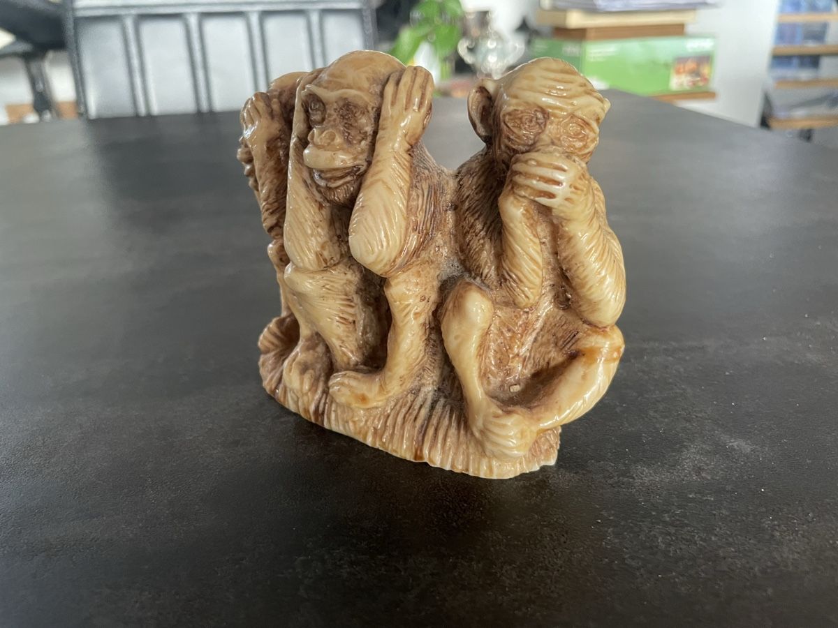 Statuette: Figurine Vintage "Les 3 Singes" – Usato da Vallamand venduto da Bricbracbroc82 2