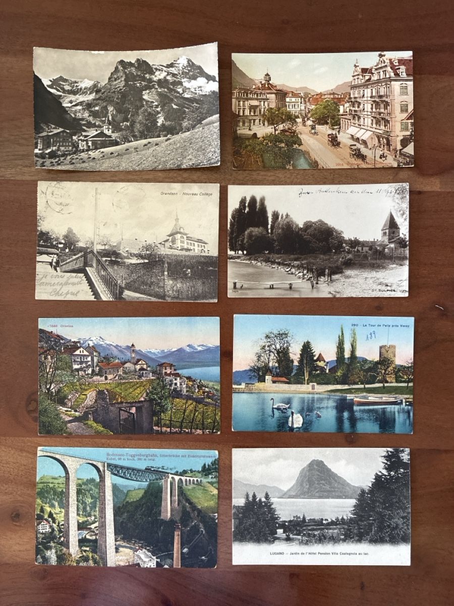 Cartoline postali: 15 Ansichtskarten Schweiz Überraschungs Paket 99 – Usato da Oftringen venduto da Cla.vD.74 2