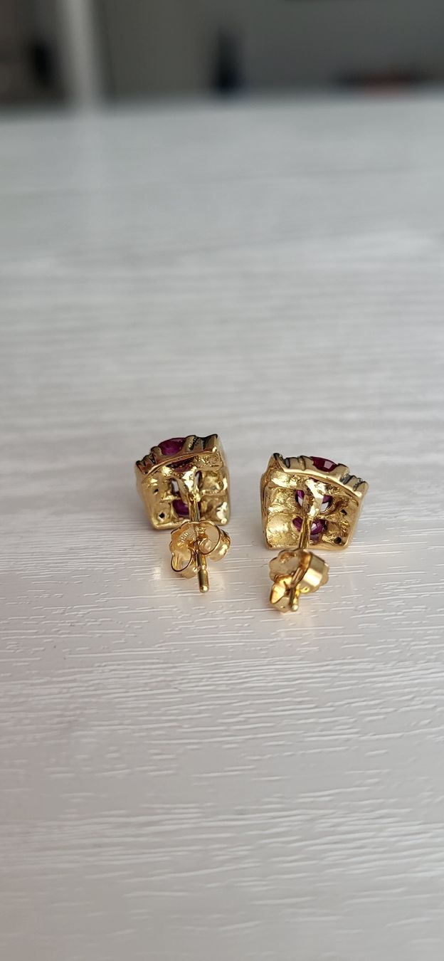 Ohrringe & -stecker: Edle Diamantohrstecker mit Rubinen – Neu (gemäss Beschreibung) aus Unterägeri von Altgoldschmuck 4