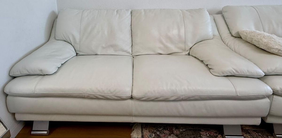 Sofas: Echt Leder sofa Weiss 3+2 Personen – Gebraucht aus Therwil von h96_9qrs 4