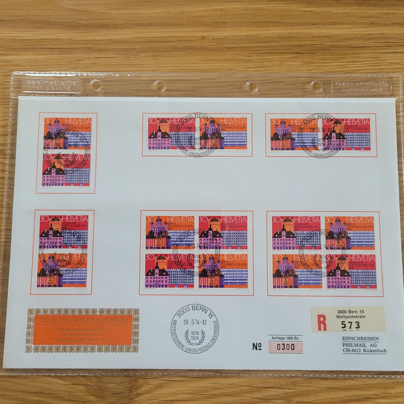 Tutti i francobolli: FDC Grossbrief 1974 – Usato da Biel/Bienne venduto da Destockweb