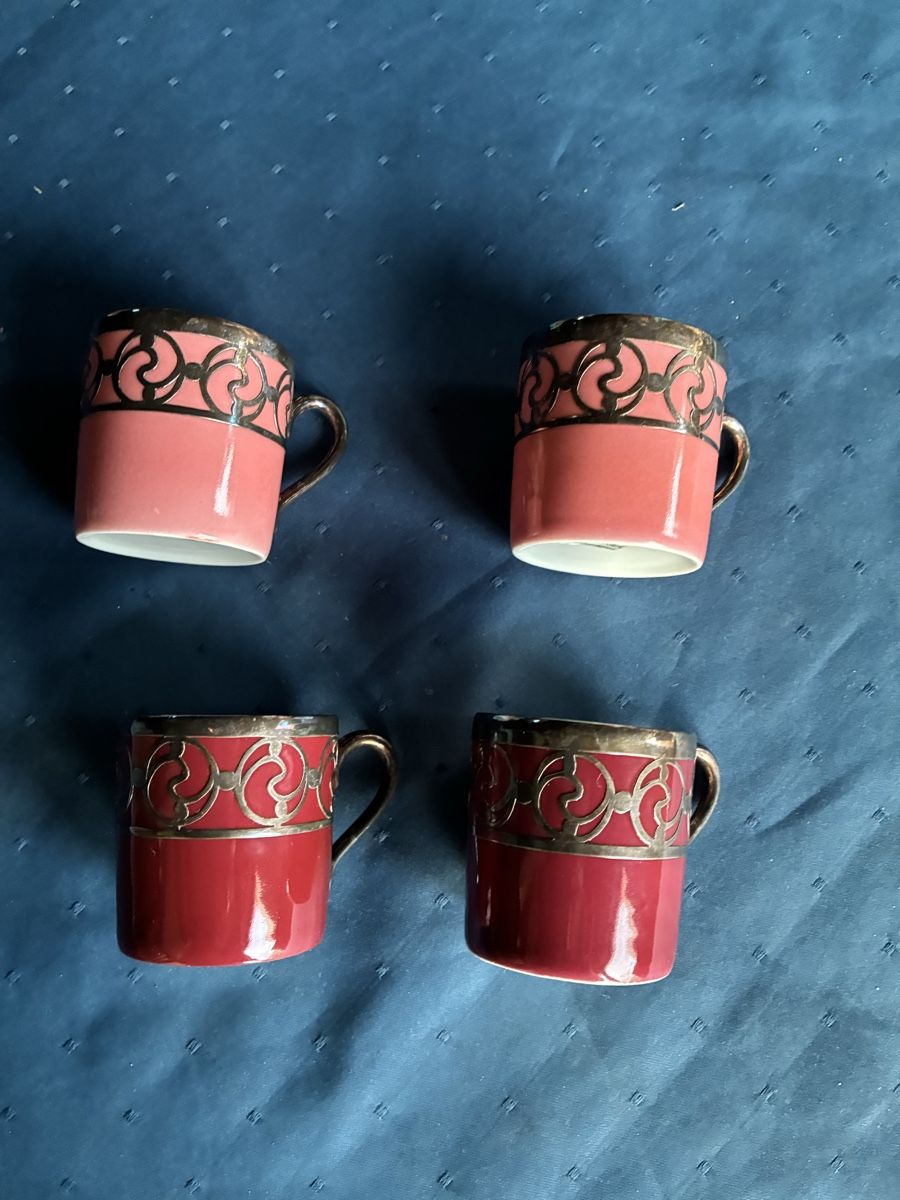 Rosenthal Tassen: Rosenthal - 3 Moccatassen mit Silberauflage – Gebraucht aus Dornach von Rosengarten 1