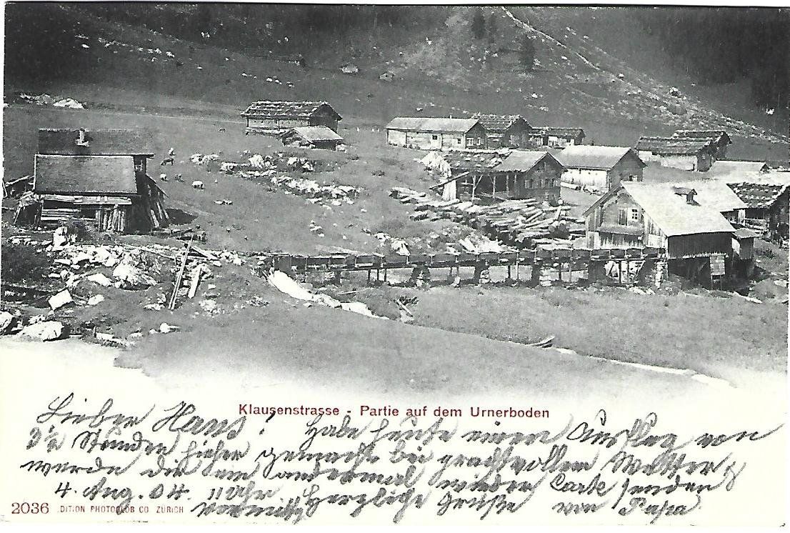 Cartoline postali: Klausenstrasse Urnerboden – Usato da Wetzikon ZH venduto da Brulu100