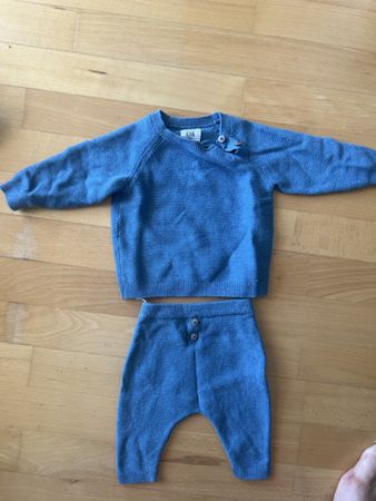 Schöner Baby Kleiderset 2-teilig Gr. 56, blau