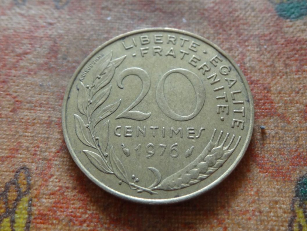 Tutti le monete: FRANCE  20 Centimes  1976  (P) – Usato da Romanel-sur-Lausanne venduto da Swift13