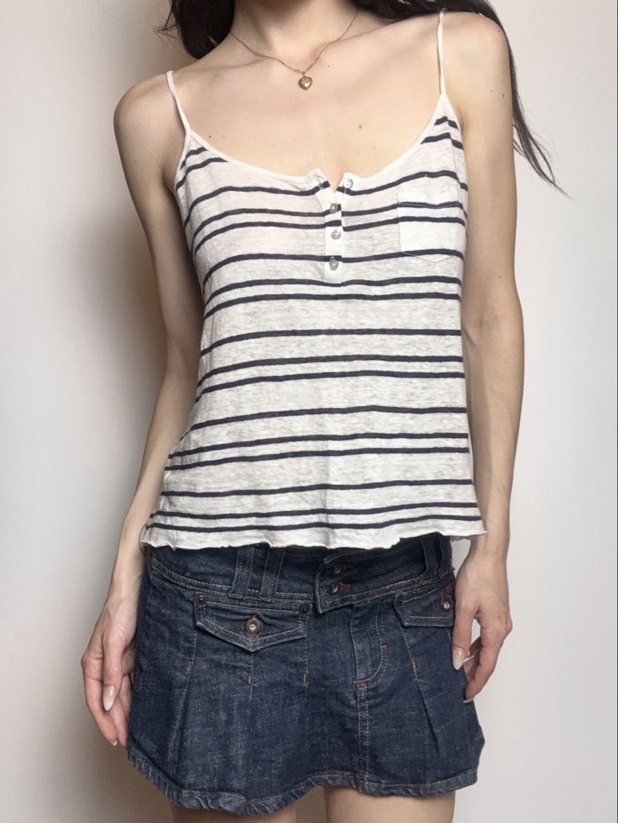 Maddison Top: vintage striped tank top – Usato da Leissigen venduto da lamooniade