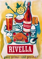 RIVELLA GANZ PRIMA...UND GESUND ! 1953 - Original Plakat