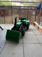 Kindertraktor grün mit Frontlader & Anhänger guter Zustand