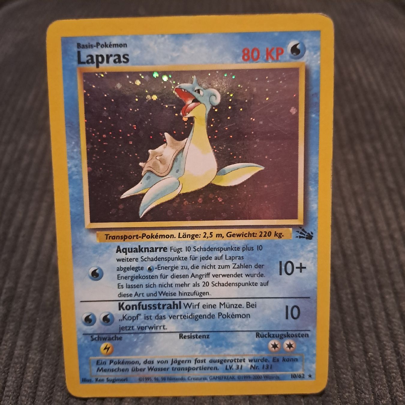 Pokémon Carte collezionabili: Lapras Holo, Fossil Set 10/62 – Usato da Düdingen venduto da Ruge91