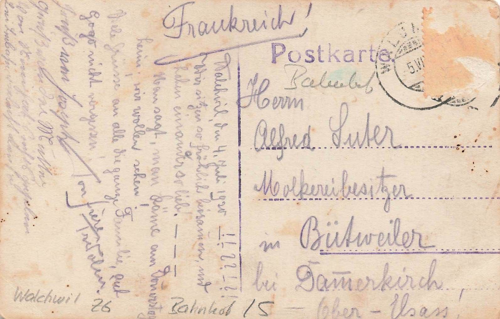 Cartoline postali: Walchwil ZG – Usato da Biasca venduto da Blenio71 1