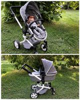 Puppenwagen, Puppe 36cm und viele Kleider