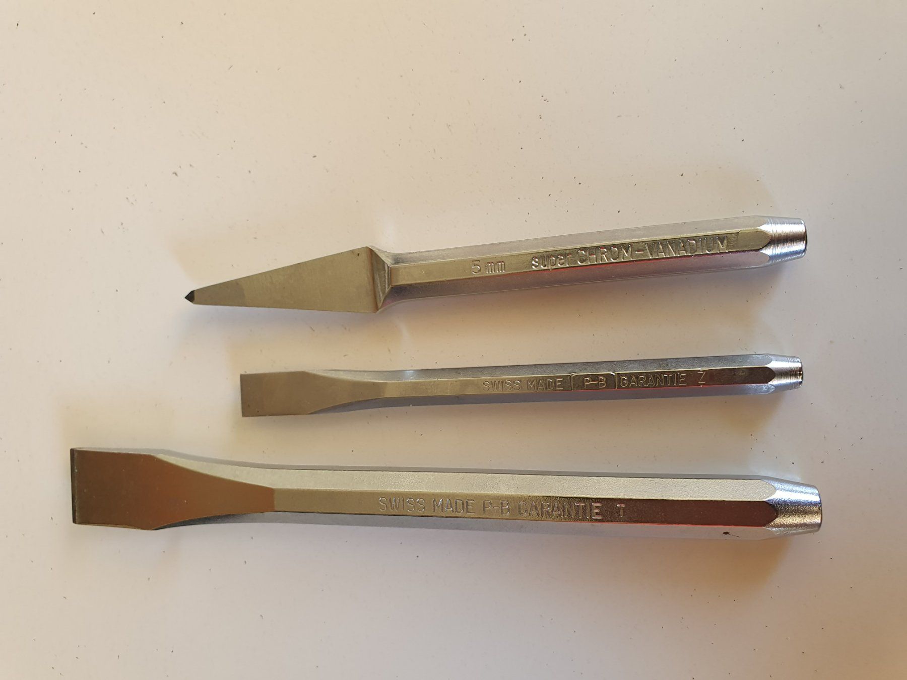 PB Swiss Tools Tutti gli attrezzi: Flachmeissel Set P-B  Swiss Made – Usato da Wädenswil venduto da walhai99