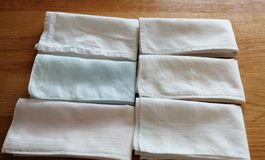 Vintage Stofftaschentücher, 6er Set, Baumwolle