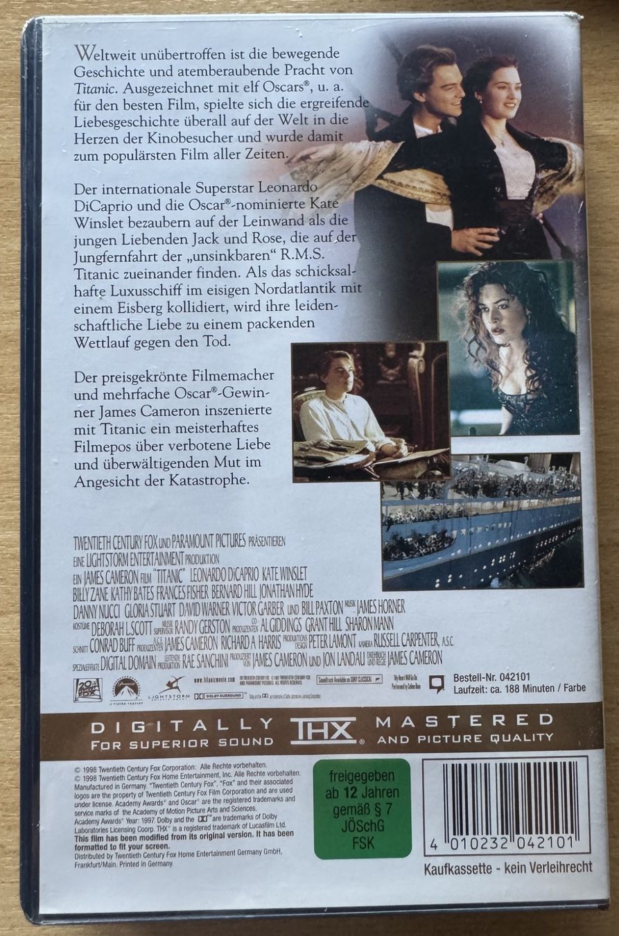 Toutes les VHS: TITANIC - VHS ab einem Franken – D'occasion à Diepoldsau par preisparadies-ch 1