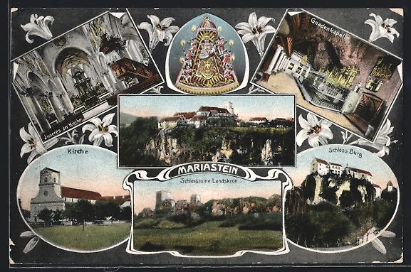 Cartoline postali: Mariastein, Schlossruine Landskron, Kirc – Usato da Berlin venduto da bartko-reher