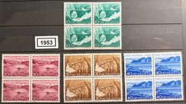 Timbres suisses 1953 Paysages