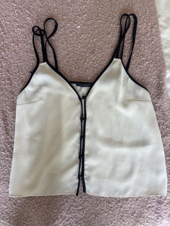 Camisole cream black trim size S new condition