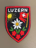 Hochwertiger vintage Aufnäher Badge Luzern Schweiz Edelweiss