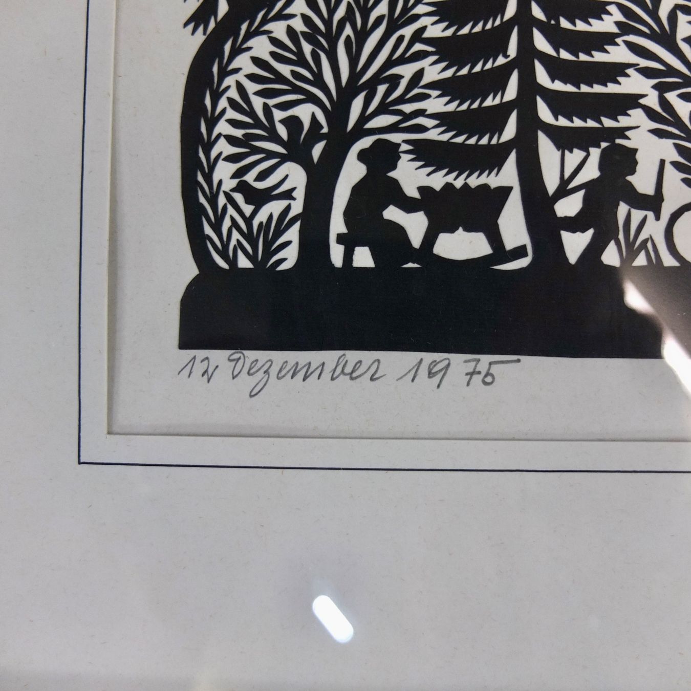 Grafica & Litografie: David Regez, Scherenschnitt – Usato da Basel venduto da Brocki-auf-dem-Wolf 5